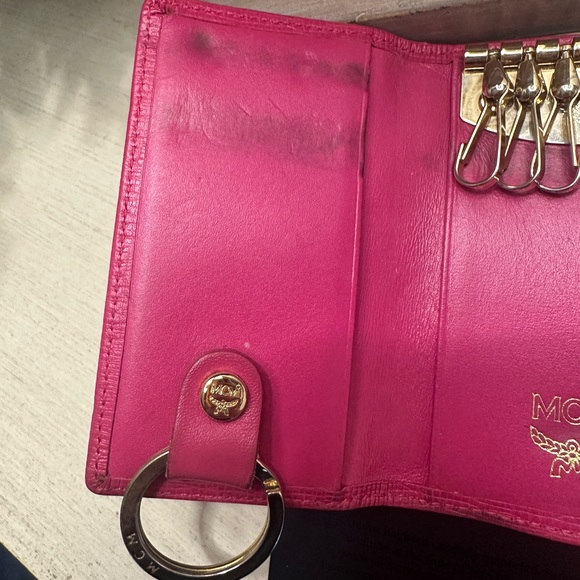 MCM Pink Leather Key Holder with Charms - Picture 8 of 16